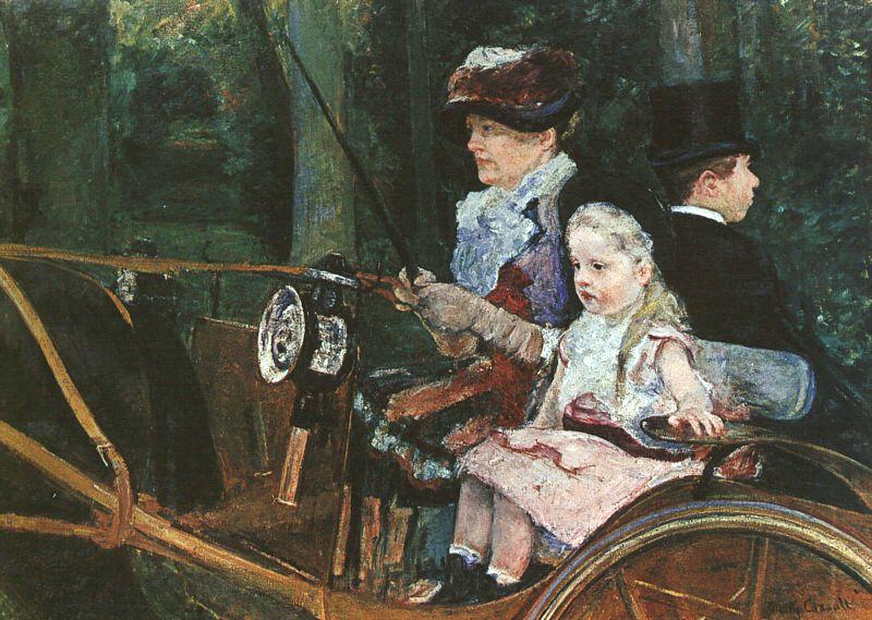 Mary Cassatt Woman and Child Driving Sweden oil painting art